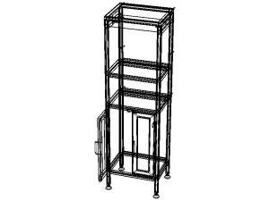 Custom Fabricated Steel Cabinet 3D Model