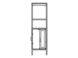 Custom Fabricated Steel Cabinet 3D Model