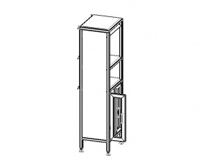 Custom Fabricated Steel Cabinet 3D Model