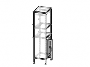 Custom Fabricated Steel Cabinet 3D Model