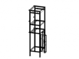 Custom Fabricated Steel Cabinet 3D Model