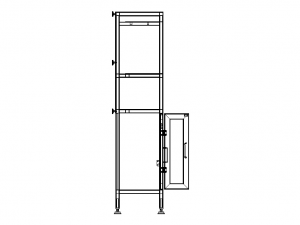 Custom Fabricated Steel Cabinet 3D Model