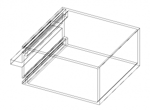 Extruded Aluminium Profile Enclosures Set for Curtain Wall 3D Model