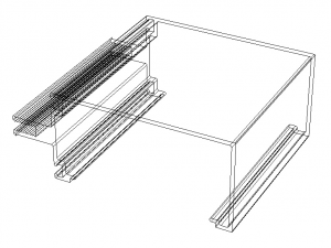 Extruded Aluminium Profile Enclosures Set for Curtain Wall 3D Model