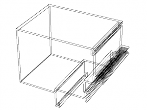 Extruded Aluminium Profile Enclosures Set for Curtain Wall 3D Model
