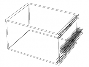 Extruded Aluminium Profile Enclosures Set for Curtain Wall 3D Model