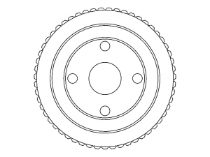 Aluminum Racing Flywheel for 4-Shoe 3Dモデル