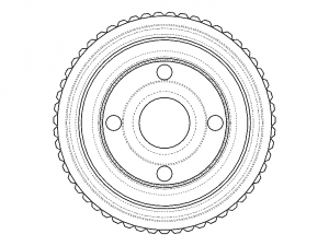 Aluminum Racing Flywheel for 4-Shoe 3Dモデル