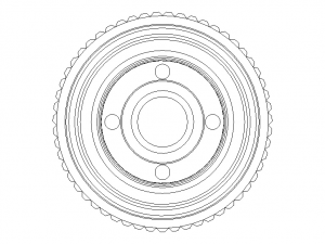 Aluminum Racing Flywheel for 4-Shoe 3Dモデル