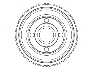 Aluminum Racing Flywheel for 4-Shoe 3Dモデル