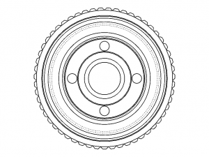 Aluminum Racing Flywheel for 4-Shoe 3Dモデル
