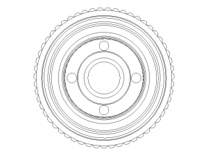 Aluminum Racing Flywheel for 4-Shoe 3Dモデル