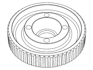 Aluminum Racing Flywheel for 4-Shoe 3Dモデル