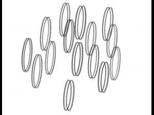 Aluminum Alloy Motorcycle Rims Shape Design Set W-O Spoke Holes 3D Model
