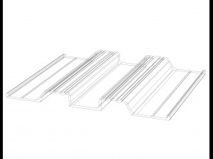 Aluminum Extruded Truck or Trailer Deck Plank 3D Модель