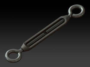 Cast Eye and Eye Turnbuckle THD10 3D Model