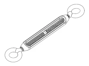 Cast Eye and Eye Turnbuckle THD10 3D Model