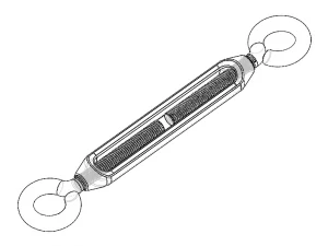 Cast Eye and Eye Turnbuckle THD10 3D Model