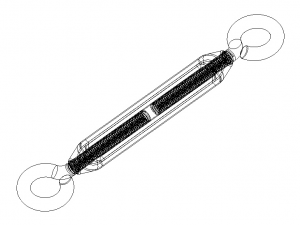 Cast Eye and Eye Turnbuckle THD10 Modèle 3D