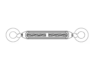 Cast Eye and Eye Turnbuckle THD10 3D Model