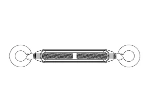 Cast Eye and Eye Turnbuckle THD10 3D Model