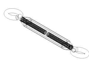 Cast Eye and Eye Turnbuckle THD10 Modèle 3D