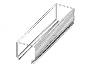 Extruded Aluminium Profile Enclosures Set for Shopfront 3Dモデル