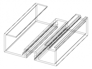 Extruded Aluminium Profile Enclosures Set for Shopfront 3Dモデル