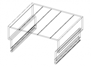 Extruded Aluminium Profile Enclosures Set for Shopfront 3Dモデル