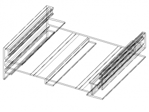 Extruded Aluminium Profile Enclosures Set for Shopfront 3Dモデル