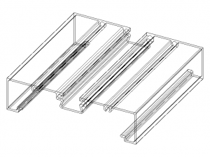Extruded Aluminium Profile Enclosures Set for Shopfront 3Dモデル