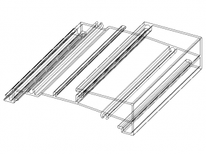Extruded Aluminium Profile Enclosures Set for Shopfront 3Dモデル