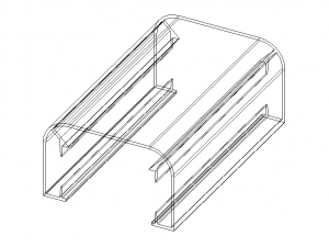 Extruded Aluminium Profile Enclosures Set for Shopfront 3Dモデル