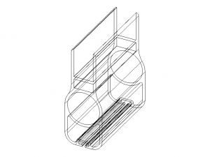 Extruded Aluminium Profile Enclosures Set for Shopfront 3Dモデル