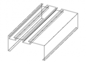Extruded Aluminium Profile Enclosures Set for Shopfront 3Dモデル