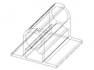 Extruded Aluminium Profile Enclosures Set for Shopfront 3Dモデル