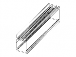 Extruded Aluminium Profile Enclosures Set for Shopfront 3Dモデル