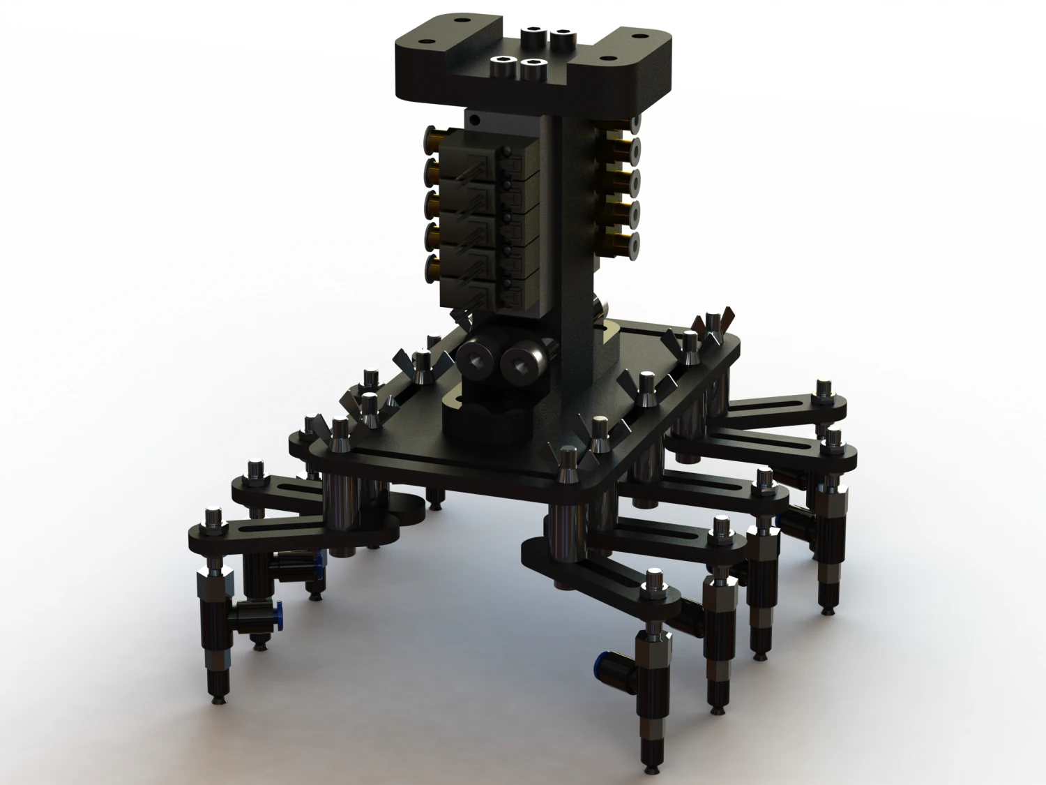 Mech W Vacuum Grippers 3D Model .c4d .max .obj .3ds .fbx .stl .blend 