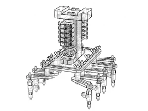 Mech W Vacuum Grippers 3D Model