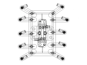 Mech W Vacuum Grippers 3D Model