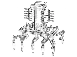 Mech W Vacuum Grippers 3D Model