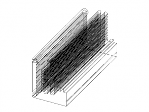 Extruded Aluminium Profile Enclosures Set for Heat Sink Model 3D