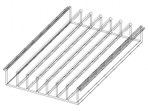 Extruded Aluminium Profile Enclosures Set for Heat Sink Model 3D