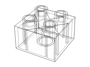 2x2 and 2x4 Building Blocks Design 3D Model