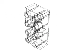 2x2 and 2x4 Building Blocks Design 3D Model