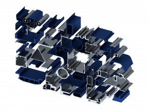 Extruded Aluminium Profile Enclosures Set for e-Compon Model 3D