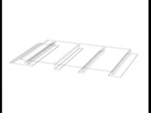 Aluminum Extruded Truck Interlocking Deck 3D Model