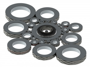 Cylindrical Ring Gages Set for Measuring Range 8 to 175 mm 3D 모델