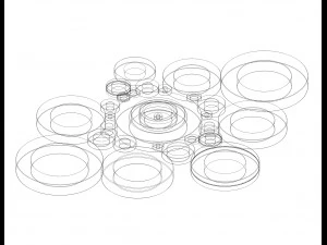Cylindrical Ring Gages Set for Measuring Range 8 to 175 mm 3D Model