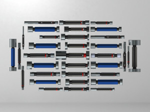 Cylindrical Type Plug Gauge Set for Measuring Range 6 to 50 mm 3D Model